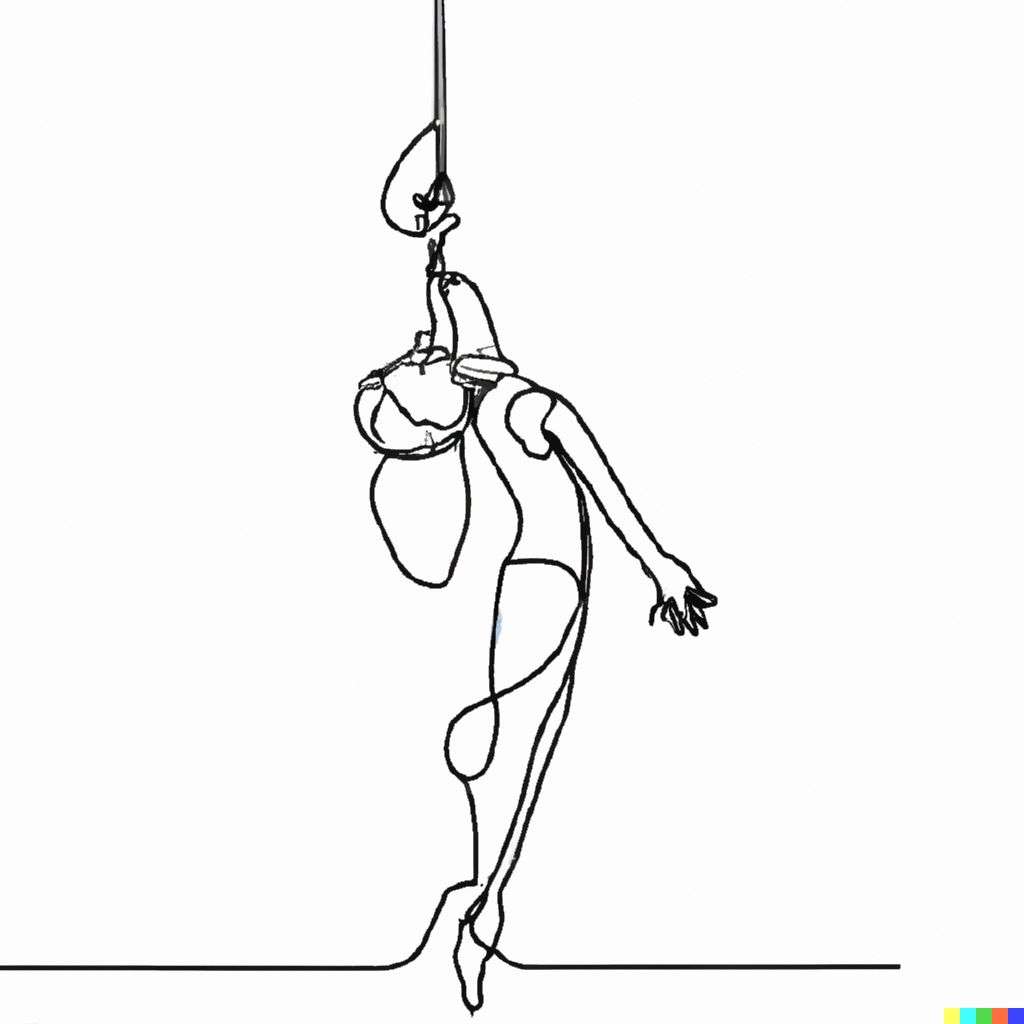 the discovery of gravity, one-line drawing